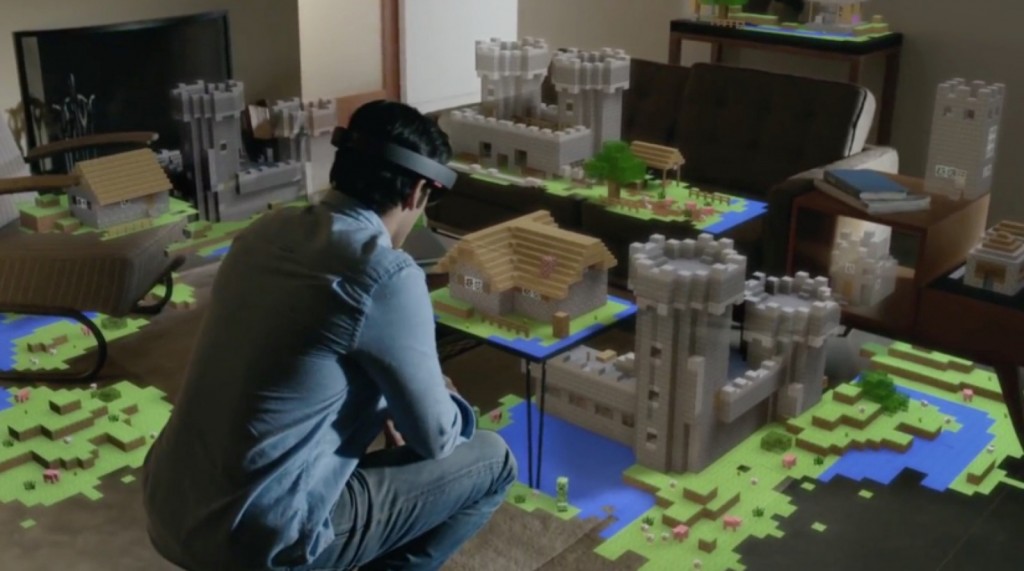 HoloLens把房间变成了Minecraft