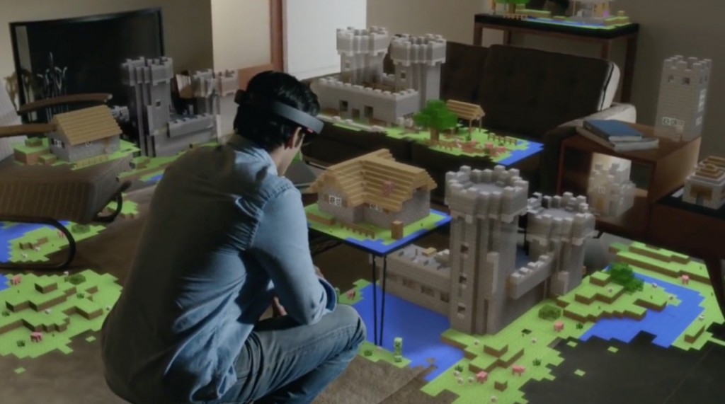 HoloLens把房间变成了Minecraft